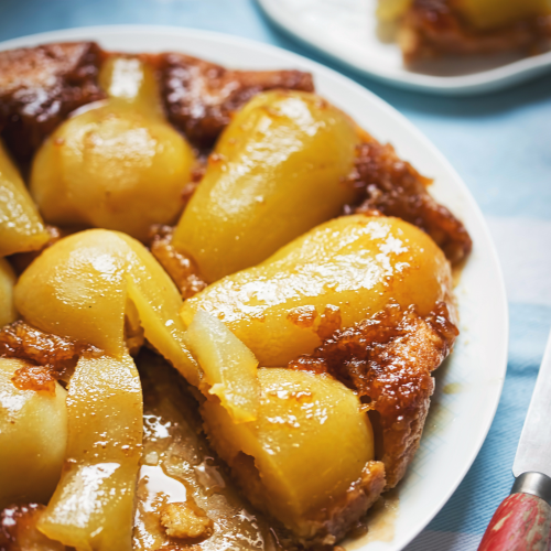 Pear & ginger tarte tatin